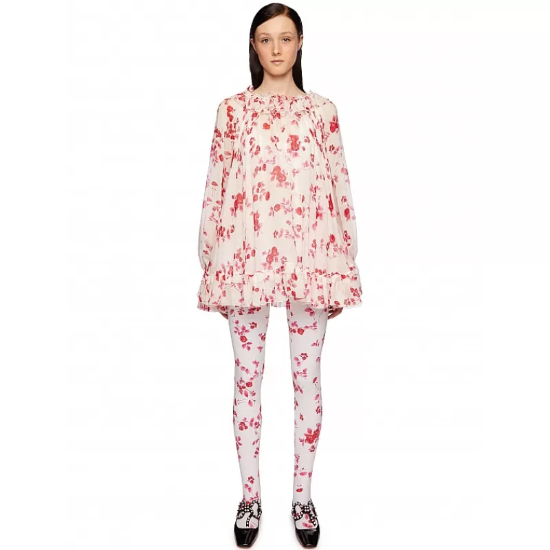 Vivetta Abito Baby Doll Con Stampa Floreale Cheap