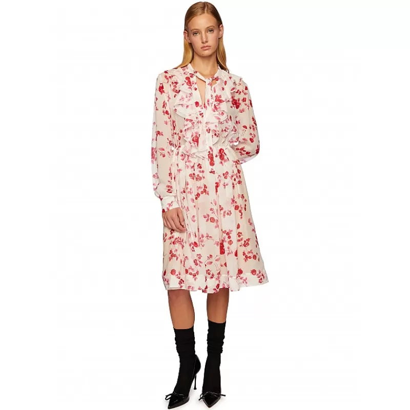 Vivetta Abito In Georgette Con Stampa Floreale Best Sale