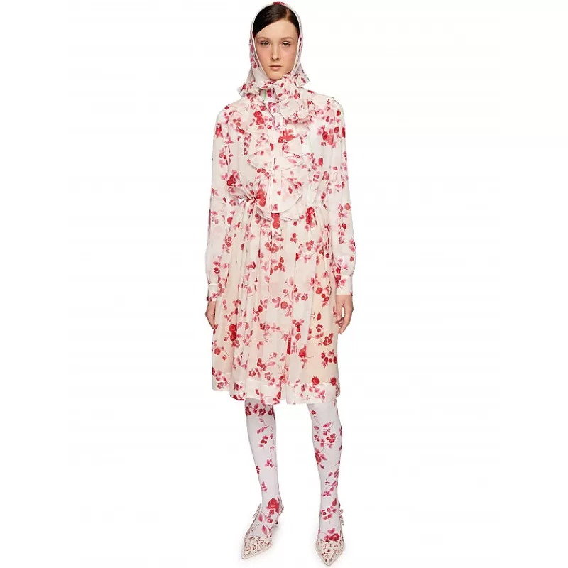 Vivetta Abito In Georgette Con Stampa Floreale Best Sale