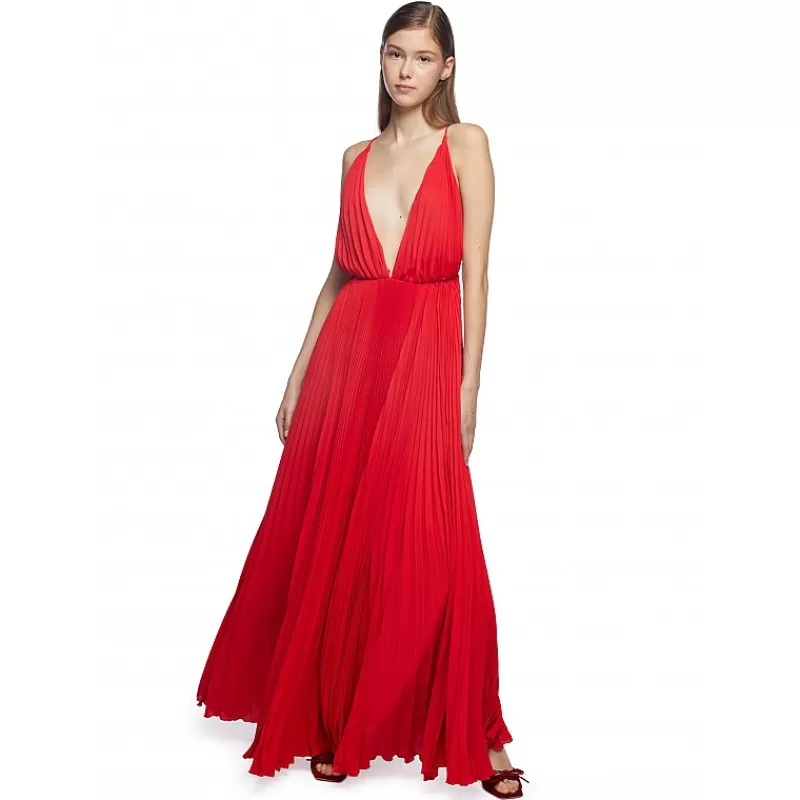 Vivetta Abito Lungo Plisse Flash Sale