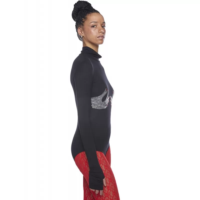Vivetta Body Con Maniche In Strass Flash Sale