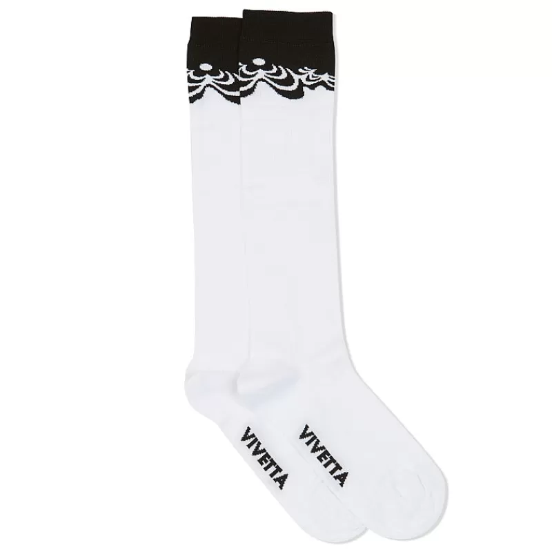 Vivetta Calze In Cotone Con Fiore Jacquard New