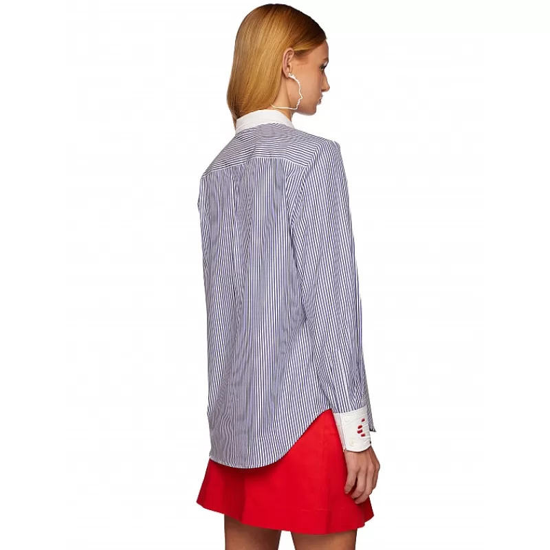 Vivetta Camicia Collo Con Mani A Righe Shop