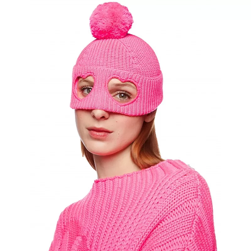 Vivetta Cappello In Lana Con Cuori Ricamati Hot