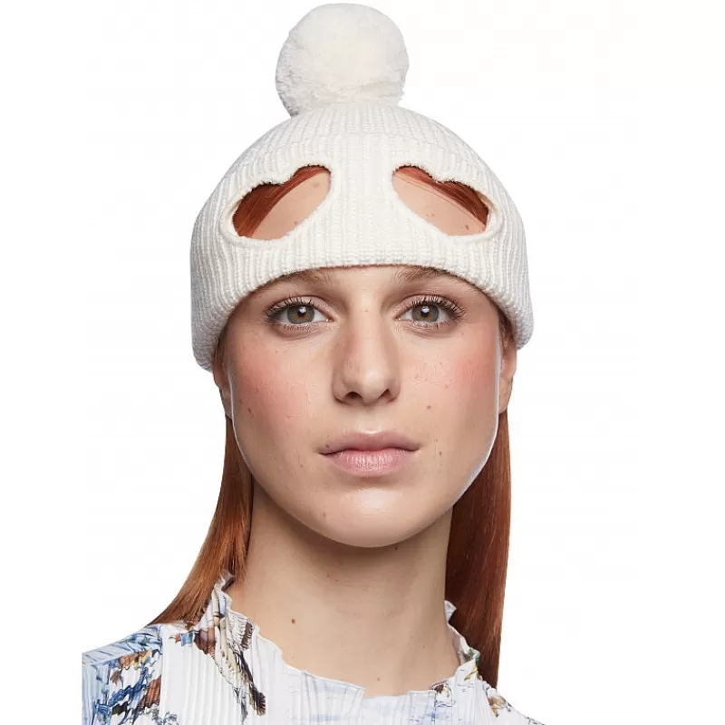 Vivetta Cappello In Lana Con Cuori Ricamati Store