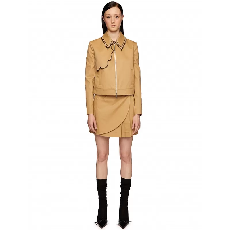Vivetta Giacca In Gabardina Con Zip Store