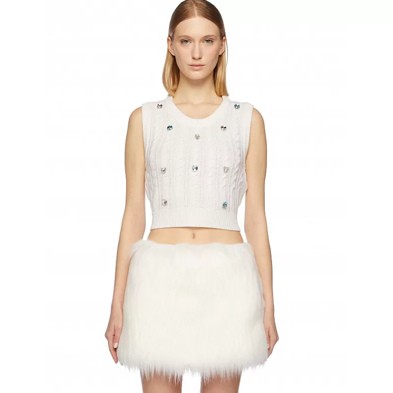 Vivetta Gilet A Trecce Con Cristalli Sale