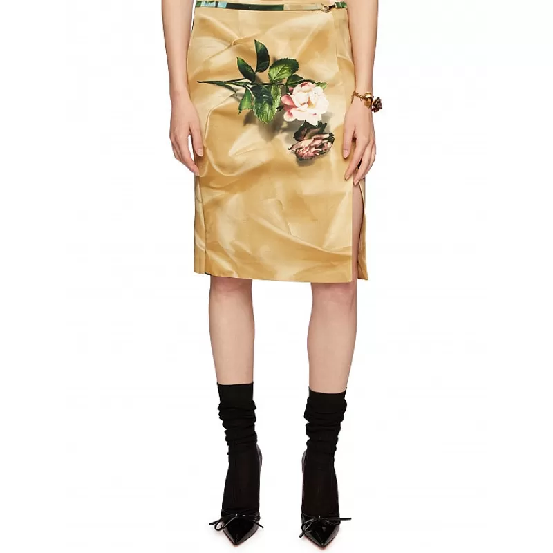 Vivetta Gonna A Tuito Con Stampa Vasi E Fiori Discount