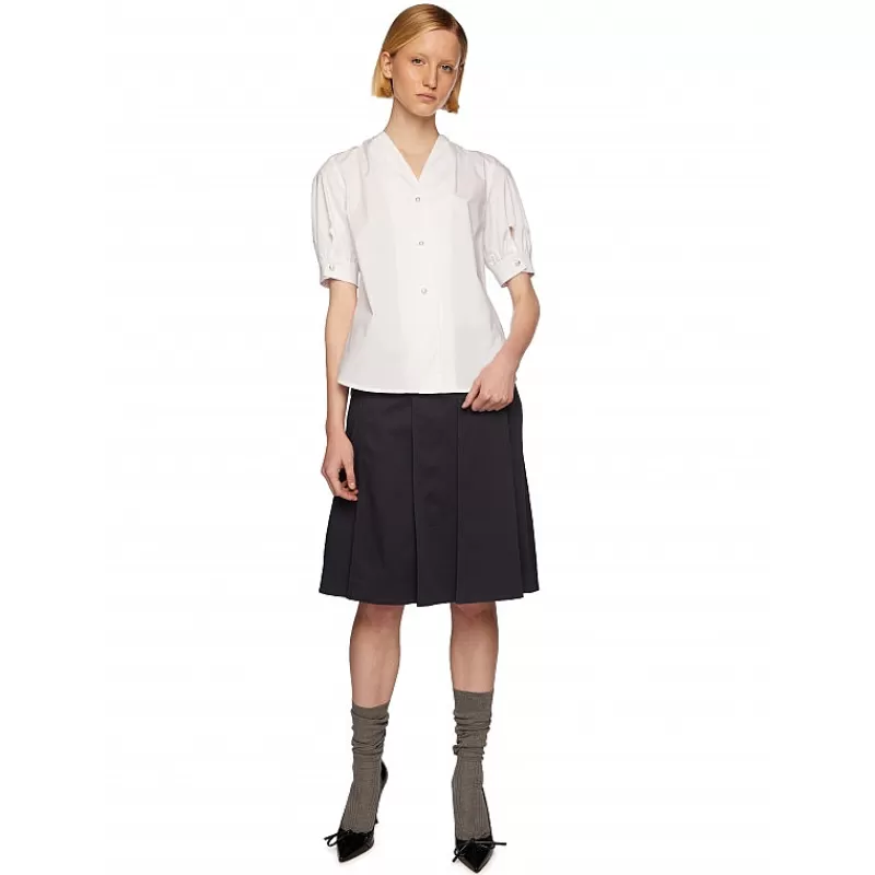 Vivetta Gonna In Gabardina Plisse Store