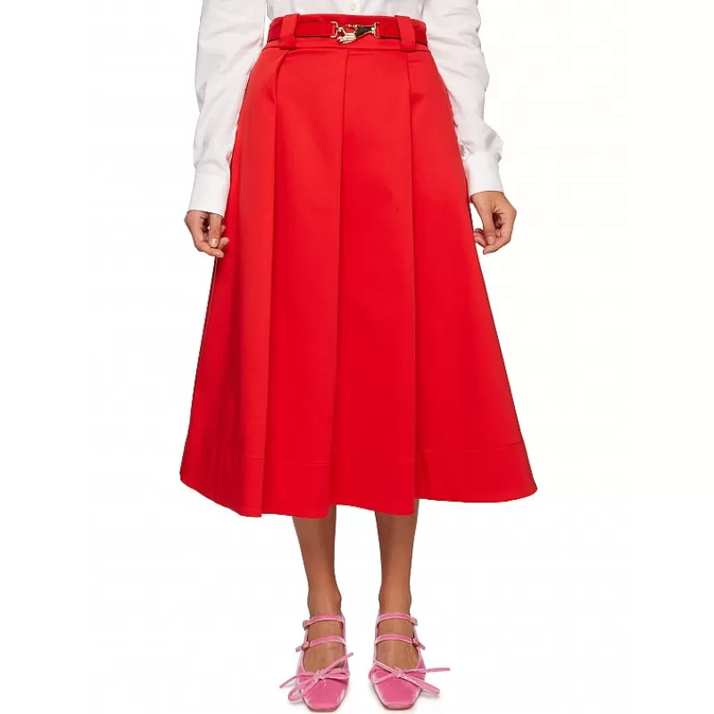 Vivetta Gonna Plisse In Gabardina Best Sale