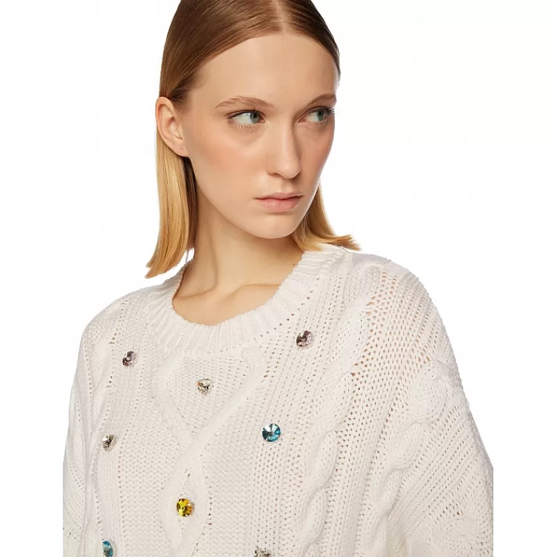 Vivetta Maglia A Trecce Con Cristalli Shop