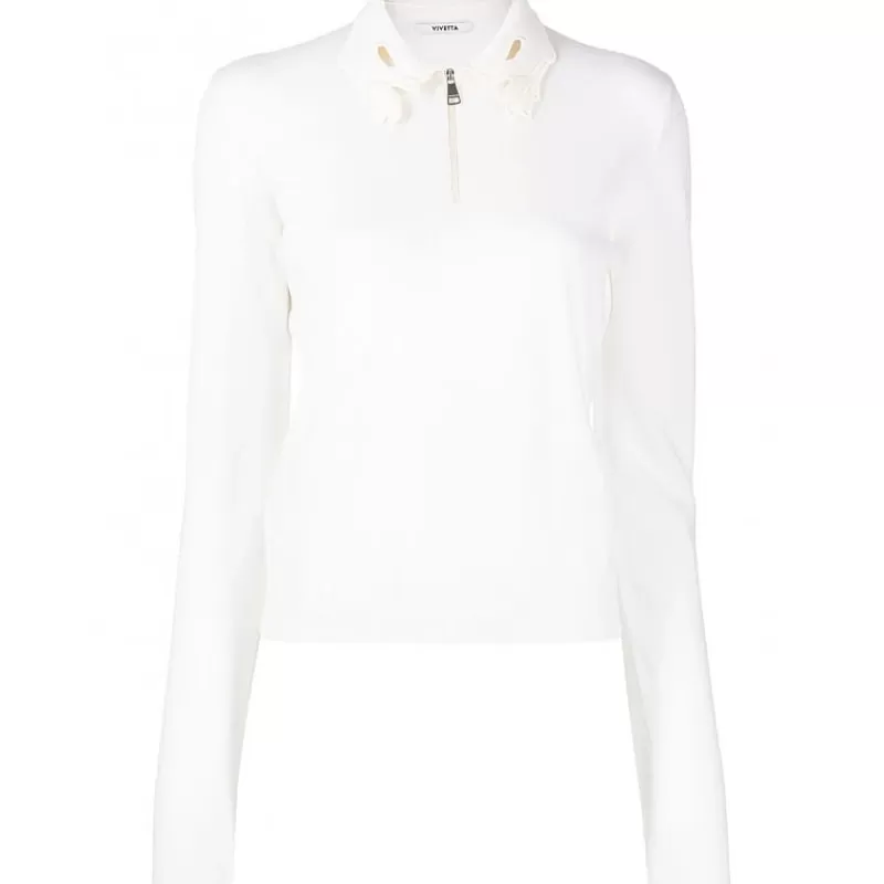Vivetta Maglia Polo Con Collo A Mano New