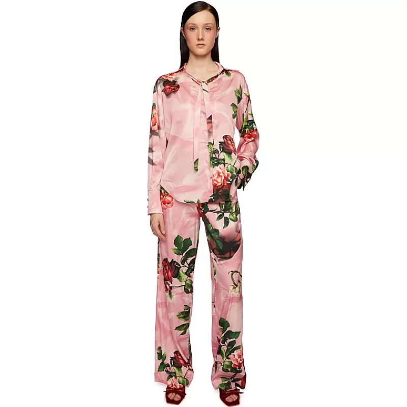 Vivetta Pantalone Con Stampa Vasi E Fiori Outlet