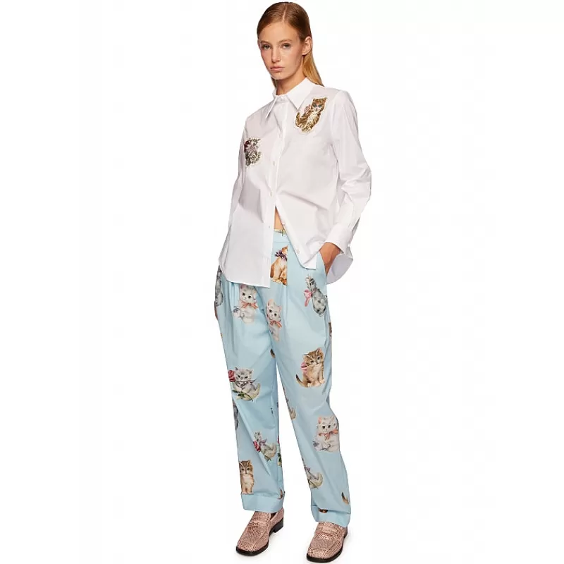Vivetta Pantalone Stampato Gatto Discount