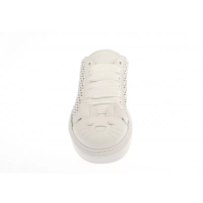 Vivetta Sneakers Mule Cat In Pelle Traforata Best