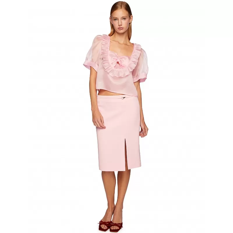 Vivetta Top In Organzia Con Fiocco New