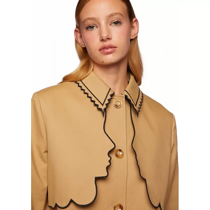 Vivetta Trench Con Ricamo Profili New