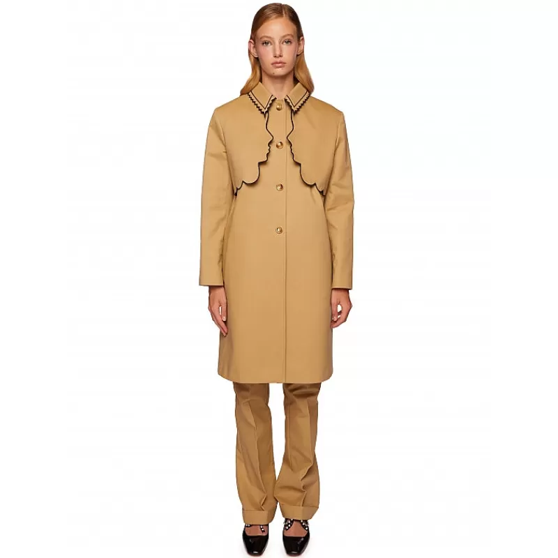 Vivetta Trench Con Ricamo Profili New