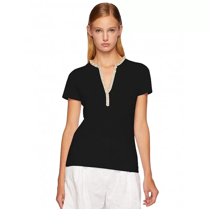 Vivetta T-Shirt Con Ricamo Cheap